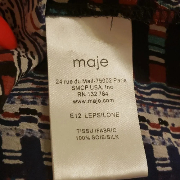 𝅺MAJE silk blouse size 3 (S) NWOT - Picture 9 of 9